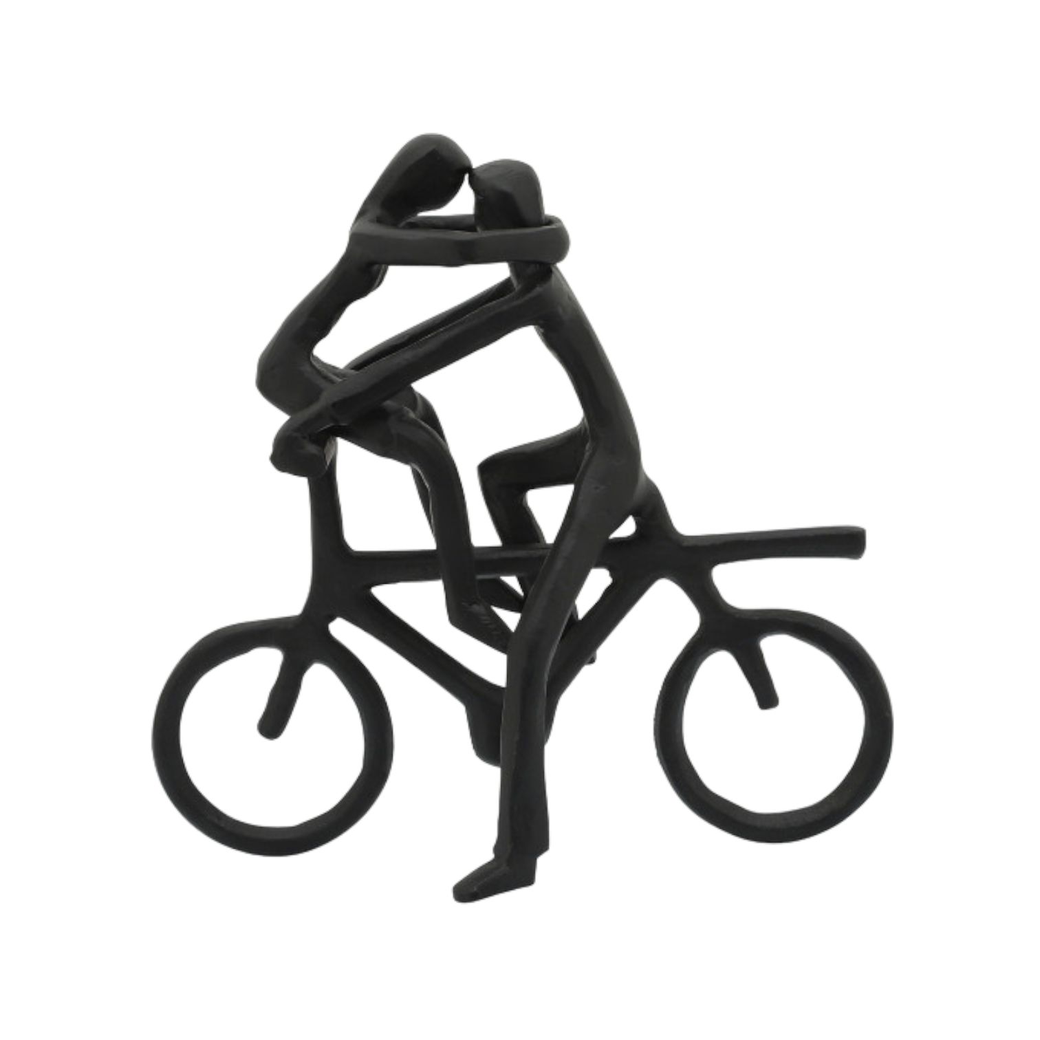 Pareja enamorada en bicicleta