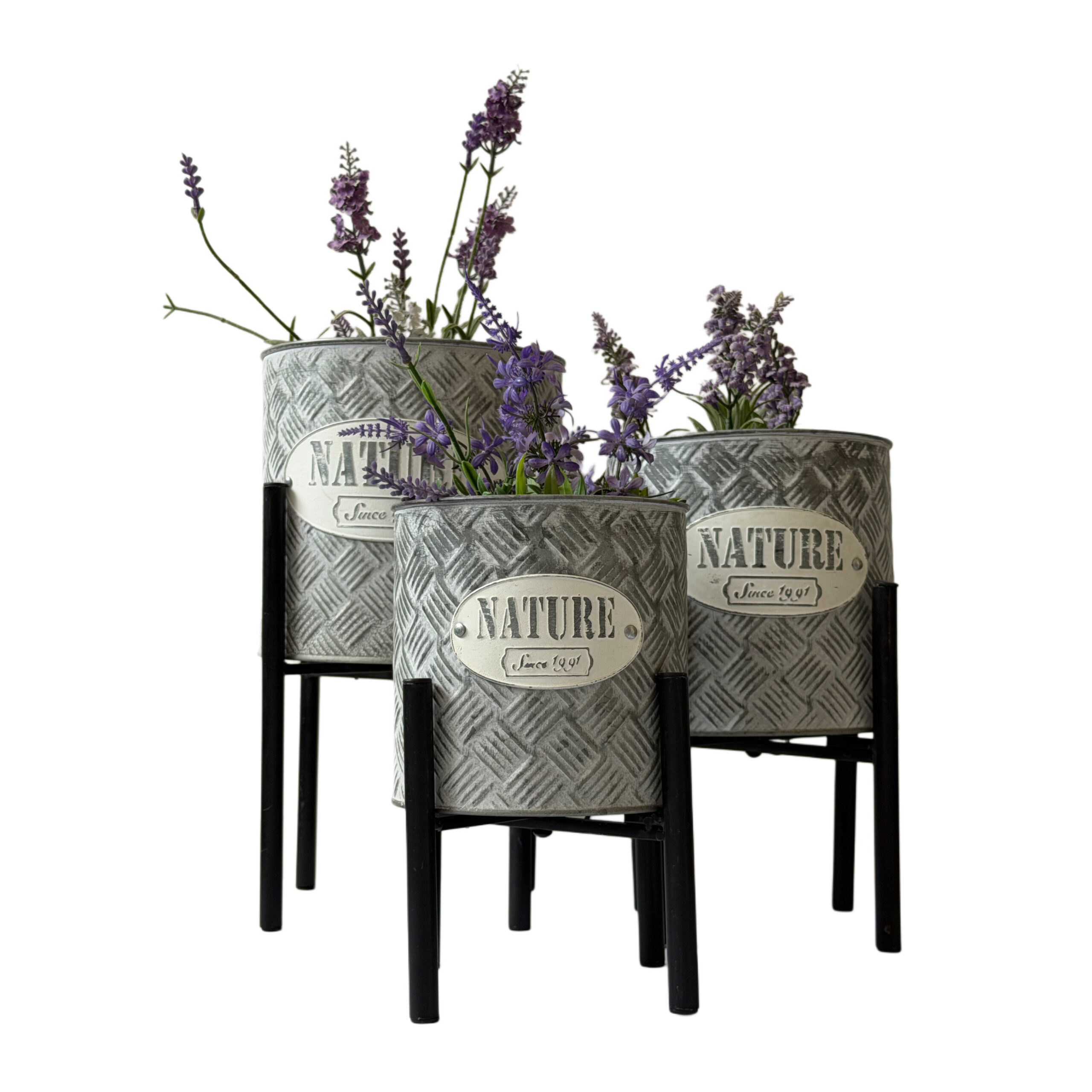 Juego de portamaceta de pedestal set/3