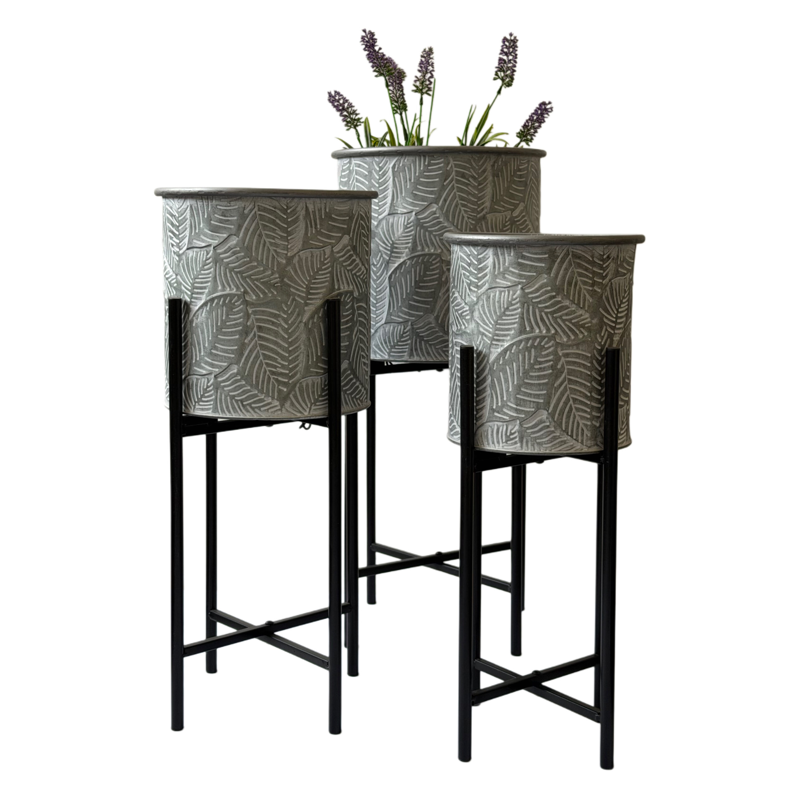Juego de portamaceta de pedestal set/3